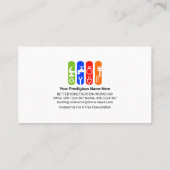 Farbenfrohe Handyman Tools Roof Gebäude Visitenkarte (Rückseite)