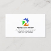 Farbenfrohe Handyman Tools Zuhause Painter Visitenkarte (Rückseite)