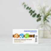 Farbenfrohe Handyman Tools Zuhause Painter Visitenkarte (Stehend Vorderseite)