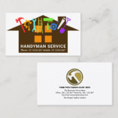 Farbenfrohe Handyman-Tools Zuhause zum Umgestalten Visitenkarte (Vorne/Hinten)