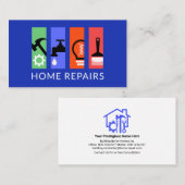 Farbenfrohe Handyman-Toolschichten Visitenkarte (Vorne/Hinten)