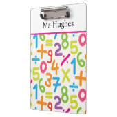 Farbenfrohe Handzeichen Muster - Lehrer Klemmbrett (Links)