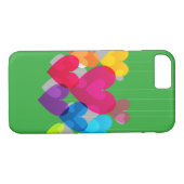 Farbenfrohe Hanging Hearts Case-Mate iPhone Hülle (Rückseite (Horizontal))