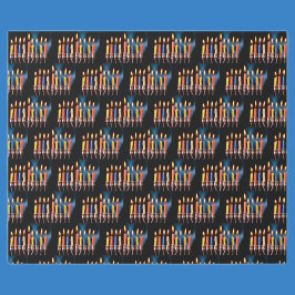 🕎 farbenfrohe Hanukka Menorah Geschenkpapier