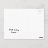 Farbenfrohe Happy Birthday Herz LGBT Regenbogenfla Postkarte (Rückseite)