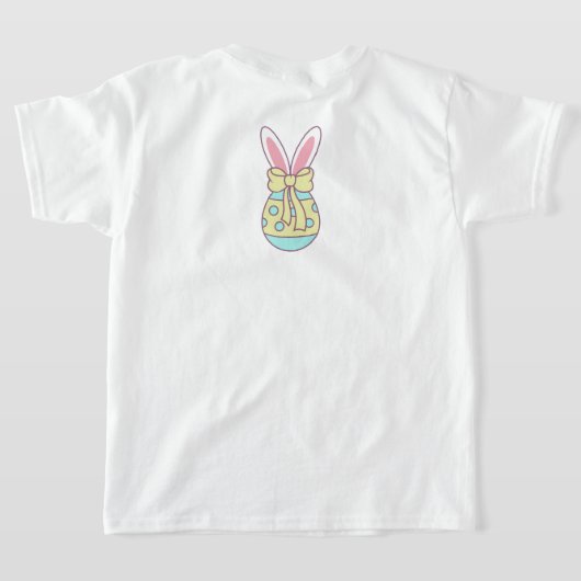 Farbenfrohe "Happy Oaster" Bunny & Eggs Unisex T-Shirt (AblageHinten)