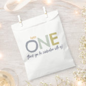 Farbenfrohe Happy One First Birthday Geschenkboxen Geschenktütchen (Ausgeschnitten)