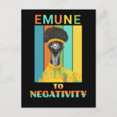 Farbenfrohe Happy Vibes Emu Bird Pub Postkarte (Vorderseite)