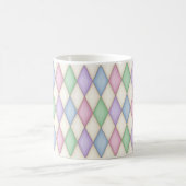 Farbenfrohe Harlequin Diamond Karo Pattern Kaffeetasse (Mittel)