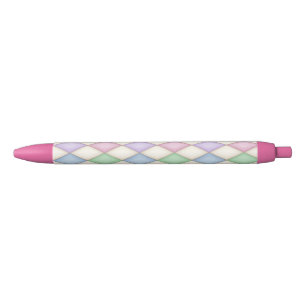 Farbenfrohe Harlequin Diamond Karo Pattern Kugelschreiber
