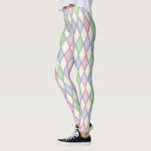 Farbenfrohe Harlequin Diamond Karo Pattern Leggings (Links)