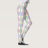 Farbenfrohe Harlequin Diamond Karo Pattern Leggings (Rechts)