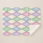 Farbenfrohe Harlequin Diamond Karo Pattern Sherpadecke (Vorderseite (Horizontal))