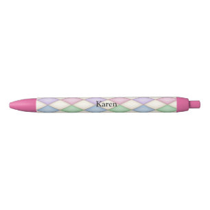 Farbenfrohe Harlequin Diamond Karo Personalisiert Kugelschreiber
