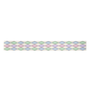 Farbenfrohe Harlequin Pattern Pastel Fairytale Satinband