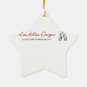 Farbenfrohe Harlequin Print mit Rose Herz Keramikornament (Hinten)