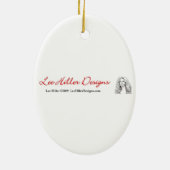 Farbenfrohe Harlequin Print mit Rose Herz Keramikornament (Hinten)