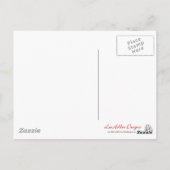 Farbenfrohe Harlequin Print mit Rose Herz Postkarte (Rückseite)