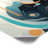 Farbenfrohe Harmonie: Eine moderne Abstrakte Fraue Poster (Ecke)