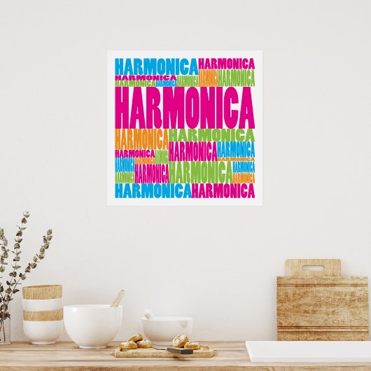 Farbenfrohe Harmonika Poster (Küche)