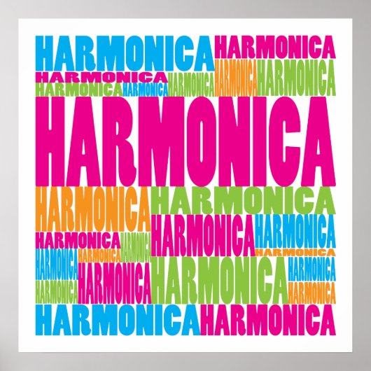 Farbenfrohe Harmonika Poster (Vorne)