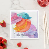 Farbenfrohe Hats Happy Birthday Party Serviette (Beispiel)
