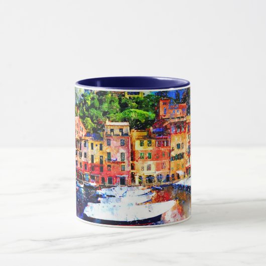 Farbenfrohe Häuser am See Tasse (Zentrum)