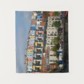 Farbenfrohe Häuser an der Wasserfront Bristol Hafe Wandteppich (Vorderseite)