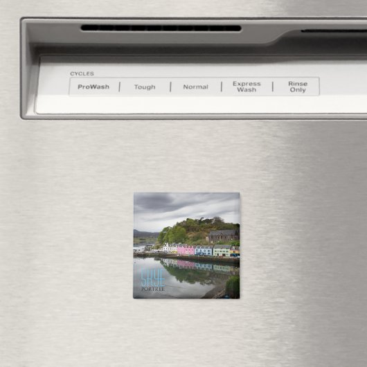 Farbenfrohe Häuser in Portree, Skye Magnet (In Situ (Geschirrspüler))