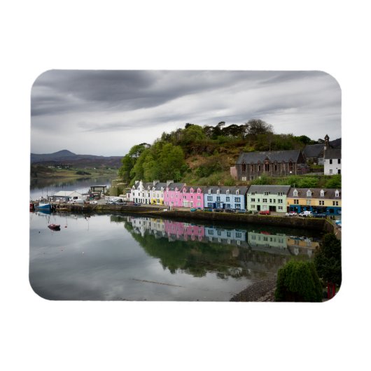 Farbenfrohe Häuser in Portree, Skye Magnet (Horizontal)