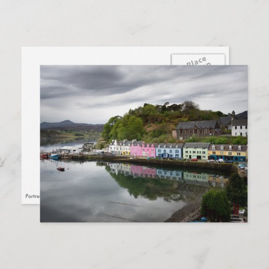 Farbenfrohe Häuser in Portree, Skye Postkarte (Vorne/Hinten)