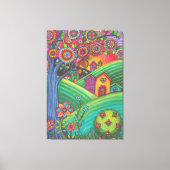Farbenfrohe Häuser Kunst Leinwanddruck (Vorderseite)