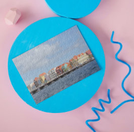 Farbenfrohe Häuser von Willemstad, Curacao Puzzle