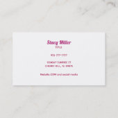 Farbenfrohe Hausreinigung Visitenkarten Visitenkarte (Rückseite)