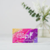 Farbenfrohe Hausreinigung Visitenkarten Visitenkarte (Stehend Vorderseite)