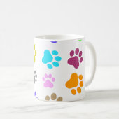 Farbenfrohe Haustiere - Muster für Katzen- oder Hu Kaffeetasse (VorderseiteRechts)