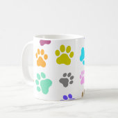 Farbenfrohe Haustiere - Muster für Katzen- oder Hu Kaffeetasse (Vorderseite Links)