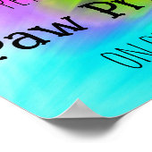 Farbenfrohe Haustiere Verließ Paw Prints auf unser Poster (Ecke)