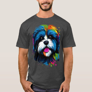 Farbenfrohe Havanese Art Puppy Doace T-Shirt