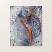 Farbenfrohe Hawaii Honu Sea Turtle Foto Stilvoll Puzzle (Vertikal)