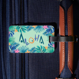 Farbenfrohe Hawaiian Aloha Gruß Gepäckanhänger