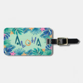 Farbenfrohe Hawaiian Aloha Gruß Gepäckanhänger (Vorderseite horizontal)
