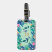Farbenfrohe Hawaiian Aloha Gruß Gepäckanhänger (Vorderseite vertikal)