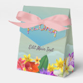 farbenfrohe Hawaiian Beach Hochzeit als Thema Geschenkschachtel (Vorderseite)