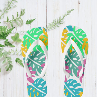 Farbenfrohe hawaiianische Druckschuhe Badesandalen