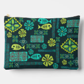 Farbenfrohe hawaiianische Icons Reiseplan Zubehörtasche (Vorderseite)