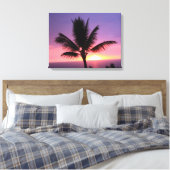 Farbenfrohe hawaiianische Sunset Canvas Print Leinwanddruck (Insitu (Schlafzimmer))