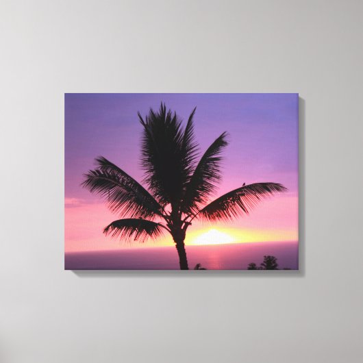 Farbenfrohe hawaiianische Sunset Canvas Print Leinwanddruck (Vorderseite)