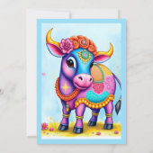 Farbenfrohe, heilige Diwali-Kühe in festlichen Ver (Rückseite)