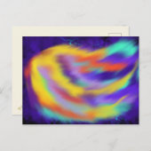 Farbenfrohe Heilige Geist Feuer Christliche Modern Postkarte (Vorne/Hinten)